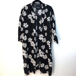 Madewell Black and White Floral Jacket